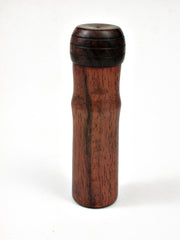 LV-2176 Orange Agate & Ironwood Slim Pill Box, Toothpick Holder, Needle Case-SCREW CAP
