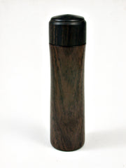 LV-2178 Leadwood & Ebony Slim Pill Box, Toothpick Holder, Needle Case-SCREW CAP