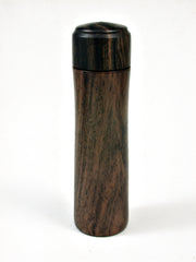 LV-2178 Leadwood & Ebony Slim Pill Box, Toothpick Holder, Needle Case-SCREW CAP