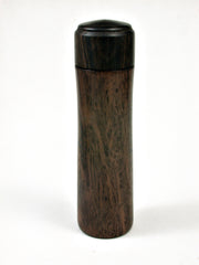 LV-2178 Leadwood & Ebony Slim Pill Box, Toothpick Holder, Needle Case-SCREW CAP