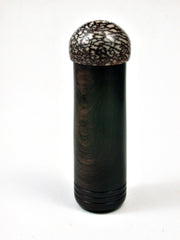 LV-2179 African Blackwood & Betelnut Slim Pill Box, Toothpick Holder, Needle Case-SCREW CAP