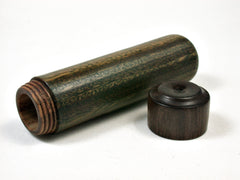 LV-2181 Verawood & Cocuswood Slim Pill Box, Toothpick Holder, Needle Case-SCREW CAP