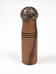 LV-2182 Sandalwood & Betelnut Slim Pill Box, Toothpick Holder, Needle Case-SCREW CAP