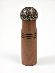 LV-2182 Sandalwood & Betelnut Slim Pill Box, Toothpick Holder, Needle Case-SCREW CAP