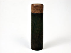 LV-2185 Bog Oak & Brown Oak Slim Pill Box, Toothpick Holder, Needle Case-SCREW CAP