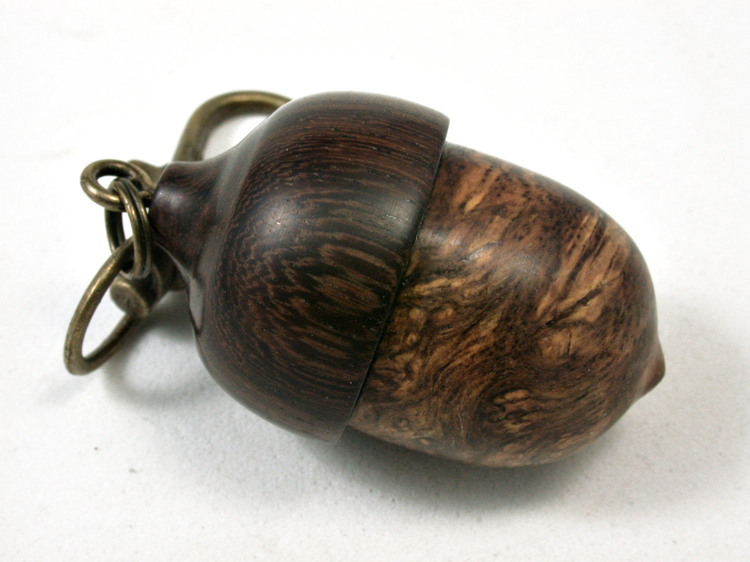 LV-2188 Acorn Pendant Box, Charm, Pill Holder from Pollyana Burl & Partridgewood-SCREW CAP