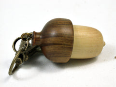 LV-2193 Acorn Pendant Box, Charm, Pill Holder from Boxwood & Lignum Vitae-SCREW CAP