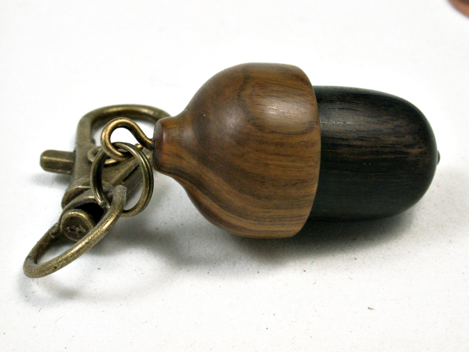 LV-2194 Acorn Pendant Box, Charm, Pill Holder from Mun Ebony & Lignum Vitae-SCREW CAP