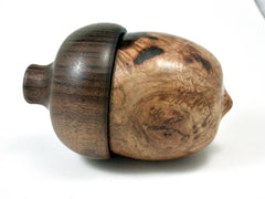 LV-2223 Blue oak Burl & Kou Acorn Jewelry Box, Pill Box, Trinket Box-SCREW CAP