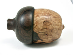 LV-2223 Blue oak Burl & Kou Acorn Jewelry Box, Pill Box, Trinket Box-SCREW CAP
