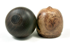 LV-2223 Blue oak Burl & Kou Acorn Jewelry Box, Pill Box, Trinket Box-SCREW CAP