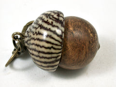 LV-2189 Pollyanna Burl & Betelnut Acorn Pendant Box, Charm, Pill Holder-SCREW CAP