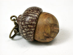 LV-2207 Redbud Burl & Betelnut Acorn Pendant Box, Charm, Pill Holder-SCREW CAP