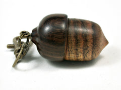 LV-2219 Bocote & Partridgewood Acorn Pendant Box, Charm, Pill Holder-SCREW CAP