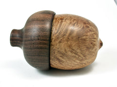 LV-2223 Blue oak Burl & Kou Acorn Jewelry Box, Pill Box, Trinket Box-SCREW CAP