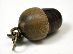LV-2202 Cocobolo & Verawood Acorn Pendant Box, Charm, Pill Holder-SCREW CAP