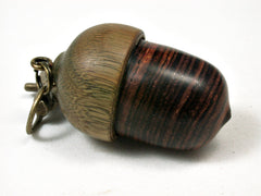 LV-2202 Cocobolo & Verawood Acorn Pendant Box, Charm, Pill Holder-SCREW CAP
