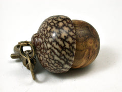 LV-2207 Redbud Burl & Betelnut Acorn Pendant Box, Charm, Pill Holder-SCREW CAP