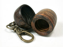LV-2219 Bocote & Partridgewood Acorn Pendant Box, Charm, Pill Holder-SCREW CAP