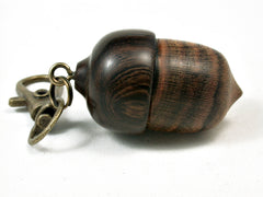LV-2219 Bocote & Partridgewood Acorn Pendant Box, Charm, Pill Holder-SCREW CAP