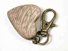 LV-2234 Primavera Wooden Heart Charm, Keychain, Wedding, Valentine Gift-HAND CARVED