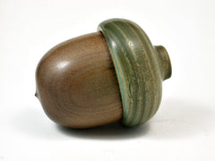 LV-2224 Ancient Kauri & Verawood Acorn Jewelry Box, Pill Box, Trinket Box-SCREW CAP