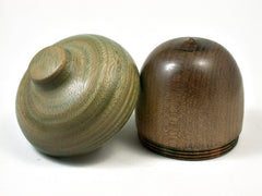 LV-2224 Ancient Kauri & Verawood Acorn Jewelry Box, Pill Box, Trinket Box-SCREW CAP