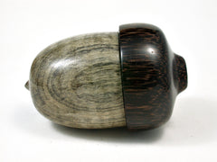LV-2226 Curly Buckeye & Black Palm Acorn Jewelry Box, Pill Box, Trinket Box-SCREW CAP