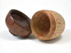 LV-2227 Masur Birch & Mopani Acorn Jewelry Box, Pill Box, Trinket Box-SCREW CAP