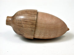 LV-2252 Curly Maple & Live Oak Acorn Jewelry, Ring Box, Pill Box, Trinket Box-SCREW CAP