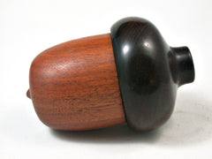 LV-2253 Pernambuco & Brazilian Rosewood Acorn Jewelry, Ring Box, Pill Box, Trinket Box-SCREW CAP