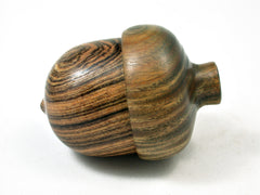 LV-2255 Bocote & Verawood Acorn Jewelry, Ring Box, Pill Box, Trinket Box-SCREW CAP