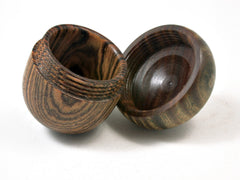 LV-2255 Bocote & Verawood Acorn Jewelry, Ring Box, Pill Box, Trinket Box-SCREW CAP