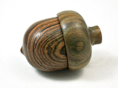 LV-2255 Bocote & Verawood Acorn Jewelry, Ring Box, Pill Box, Trinket Box-SCREW CAP