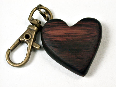 LV-2236 Camatillo Wooden Heart Charm, Keychain, Wedding, Valentine Gift-HAND CARVED
