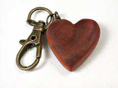 LV-2240 Sappanwood Wooden Heart Charm, Keychain, Wedding, Valentine Gift-HAND CARVED