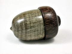 LV-2226 Curly Buckeye & Black Palm Acorn Jewelry Box, Pill Box, Trinket Box-SCREW CAP