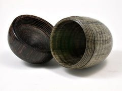 LV-2226 Curly Buckeye & Black Palm Acorn Jewelry Box, Pill Box, Trinket Box-SCREW CAP