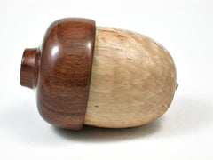 LV-2227 Masur Birch & Mopani Acorn Jewelry Box, Pill Box, Trinket Box-SCREW CAP
