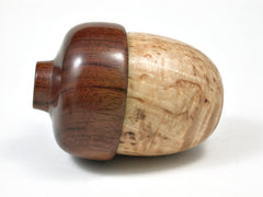 LV-2227 Masur Birch & Mopani Acorn Jewelry Box, Pill Box, Trinket Box-SCREW CAP