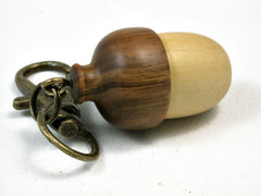LV-2197 Acorn Pendant Box, Charm, Pill Holder from Boxwood & Lignum Vitae-SCREW CAP
