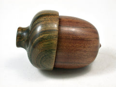 LV-2257 Mopani & Verawood Acorn Jewelry, Ring Box, Pill Box, Trinket Box-SCREW CAP