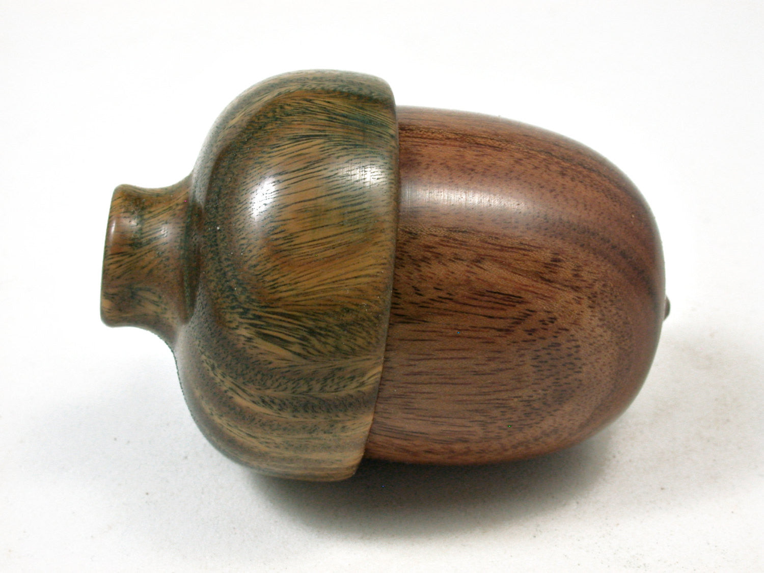 LV-2257 Mopani & Verawood Acorn Jewelry, Ring Box, Pill Box, Trinket Box-SCREW CAP
