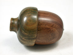 LV-2257 Mopani & Verawood Acorn Jewelry, Ring Box, Pill Box, Trinket Box-SCREW CAP