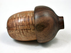 LV-2259 Curly Koa with Kou Acorn Jewelry, Ring Box, Pill Box, Trinket Box-SCREW CAP