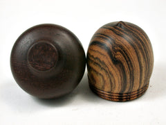 LV-2260 Bocote & Maga Acorn Jewelry, Ring Box, Pill Box, Trinket Box-SCREW CAP