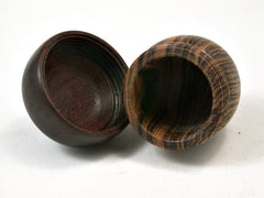 LV-2260 Bocote & Maga Acorn Jewelry, Ring Box, Pill Box, Trinket Box-SCREW CAP
