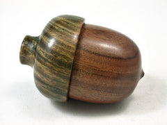 LV-2257 Mopani & Verawood Acorn Jewelry, Ring Box, Pill Box, Trinket Box-SCREW CAP