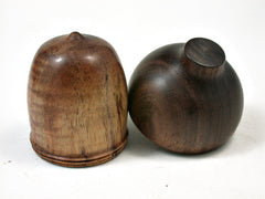 LV-2259 Curly Koa with Kou Acorn Jewelry, Ring Box, Pill Box, Trinket Box-SCREW CAP