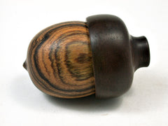 LV-2260 Bocote & Maga Acorn Jewelry, Ring Box, Pill Box, Trinket Box-SCREW CAP